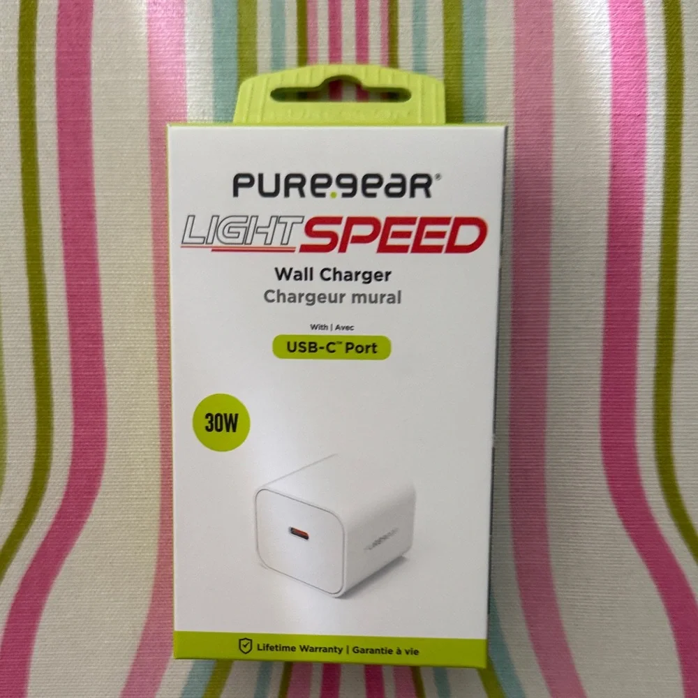 NWT PureGear LightSpeed Wall Charger USB-C Port